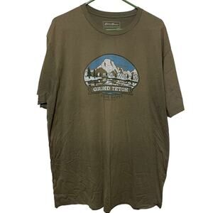 Men's Eddie Bauer Grand Teton Olive Green T-Shirt